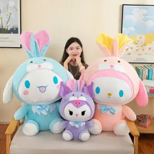 80cm Sanrio Large Plush Toy – Kuromi, My Melody & Cinnamoroll | Big Size Stuffed Animal Pillow | Perfect Gift