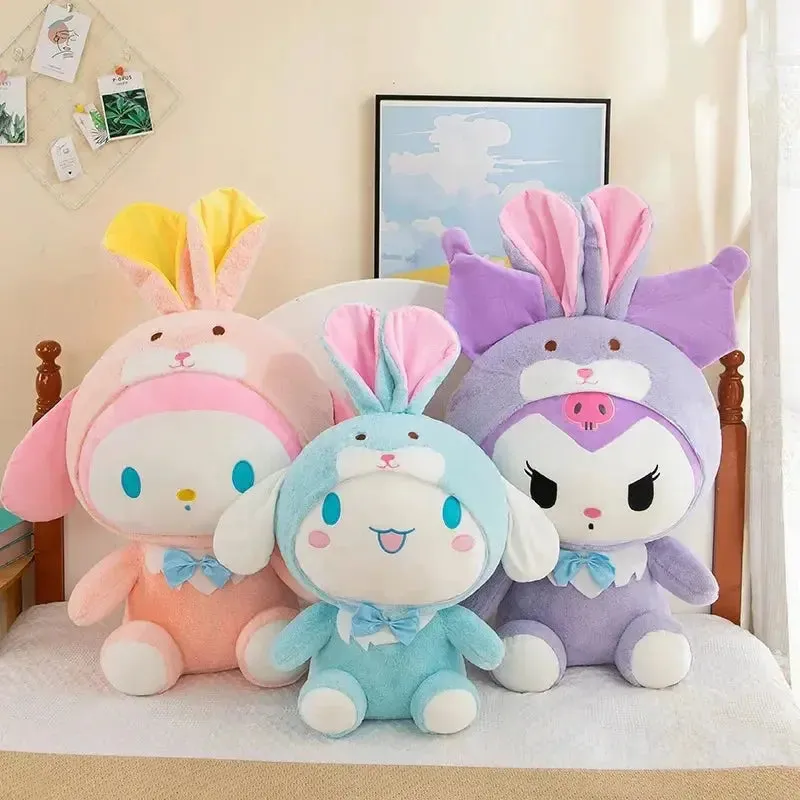 80cm Sanrio Large Plush Toy – Kuromi, My Melody & Cinnamoroll | Big Size Stuffed Animal Pillow | Perfect Gift