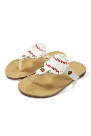 Amozae-Baseball Flip-Flop Flat Sandals