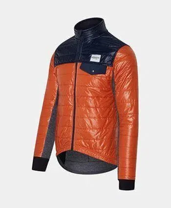 CAFE DU CYCLISTE Albertine Thermal Jacket - Orange/Navy