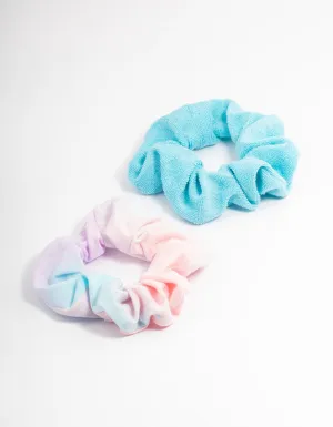 Fabric Tie Dye Hair Scrunchie Pack