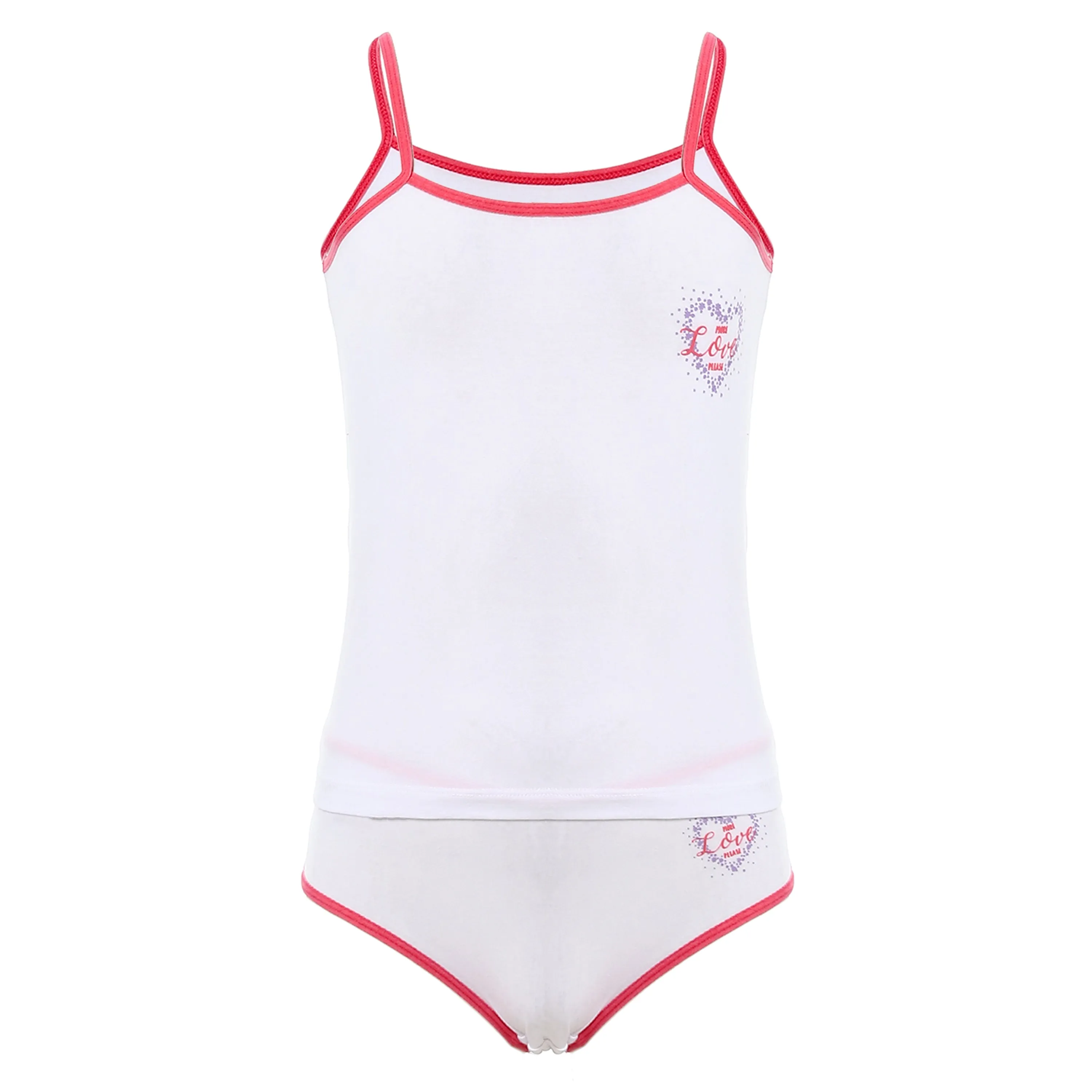 Girls' Bikini And Top Set - White