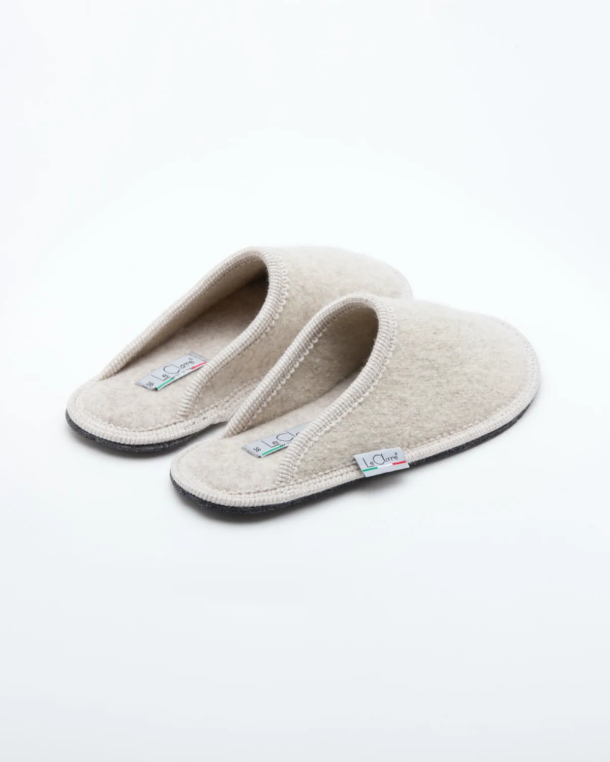 Men's Boiled Wool Stella Slipper Beige