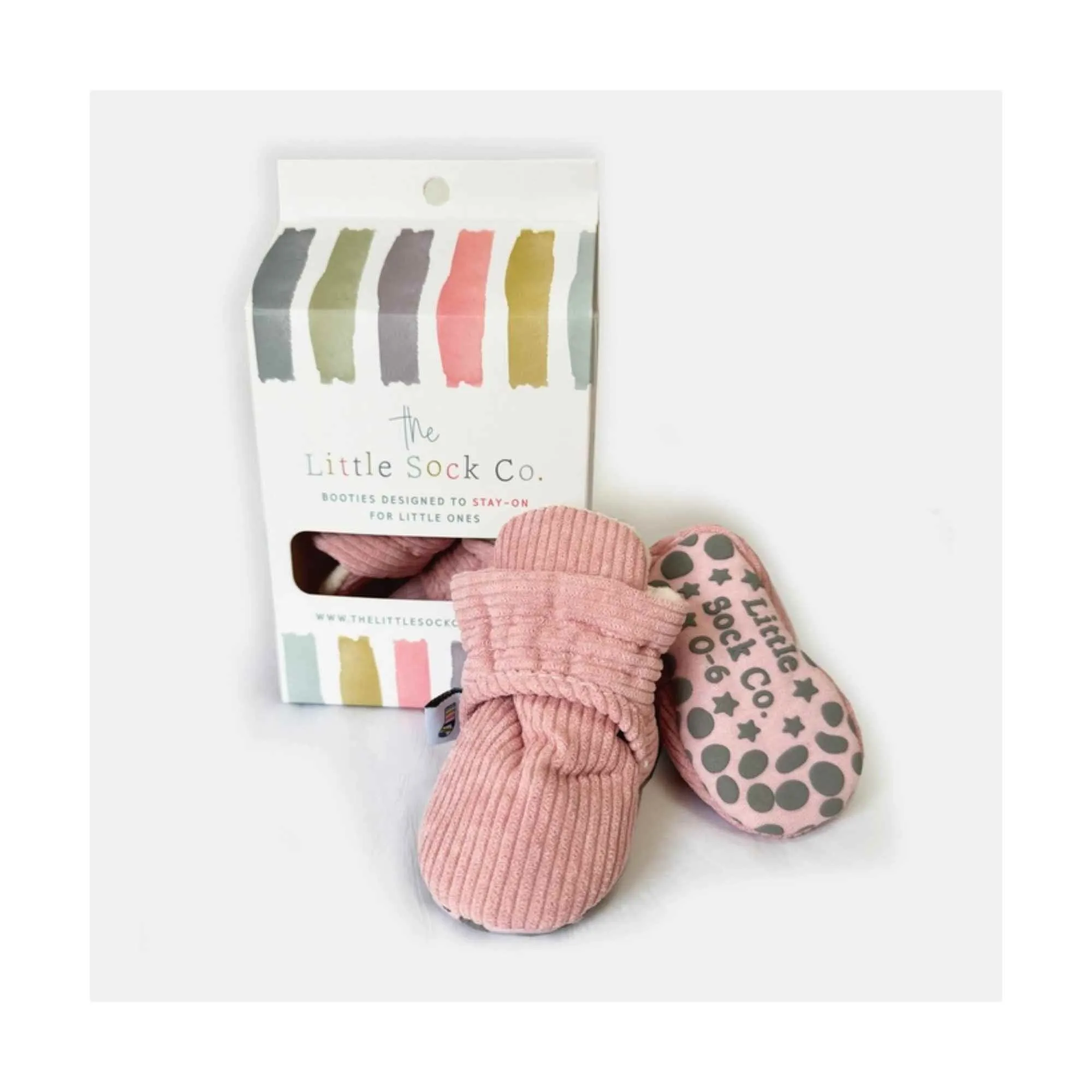 Perfect Baby Slippers in Pink Corduroy