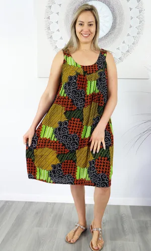 Rayon Dress Tahiti Mosaic, More Colours