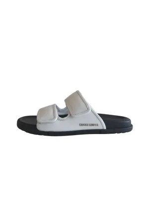 Slide V Nappa Plonge White