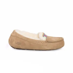 UGG Ansley Embroidery Chestnut Slippers